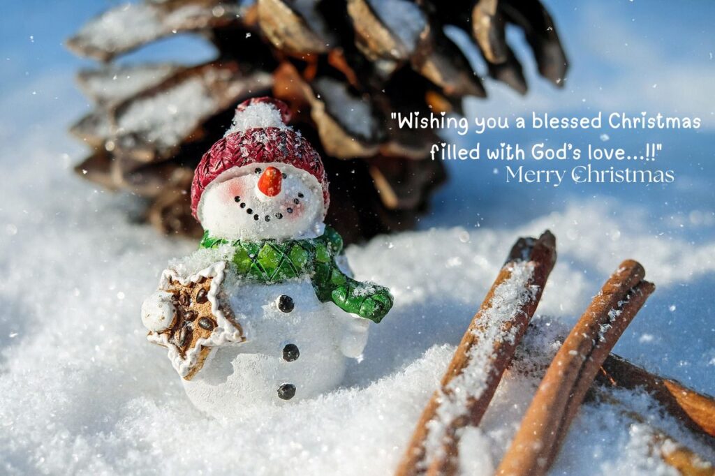 "Wishing you a blessed Christmas filled with God’s love...!!" Happy Christmas wishes